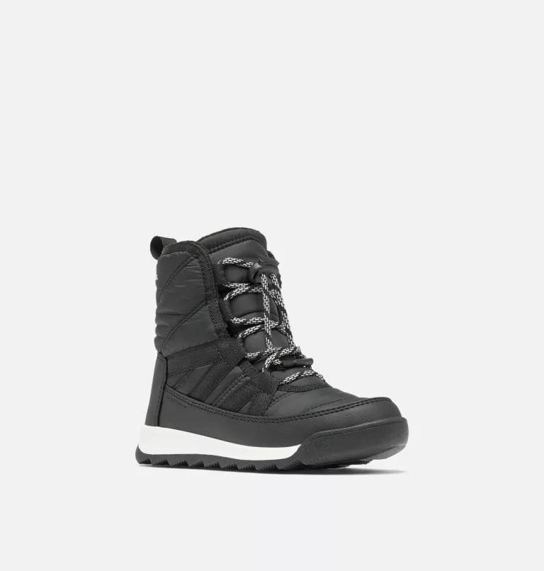 Sorel Winter Boots Sorel Youth Whitney II Plus Lace WP Winter Boots - Black/Sea salt