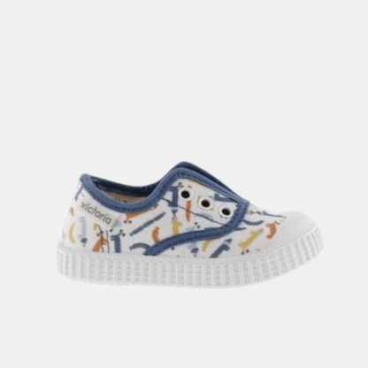 Victoria Sneaker Victoria Printed canvas elasticated Slipon shoes - Azul