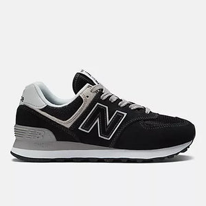 New Balance Men's 574 Classic Sneakers- Black/White