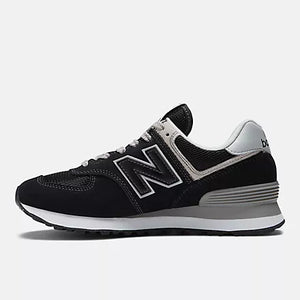New Balance Men's 574 Classic Sneakers- Black/White