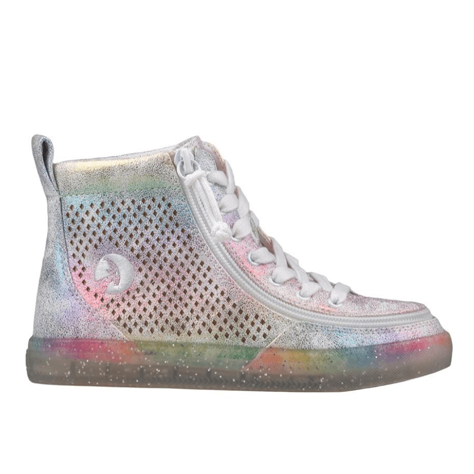 Billy Footwear High Tops 5 Little Kids Billy Footwear - Rainbow Crackle BILLY Classic Lace High