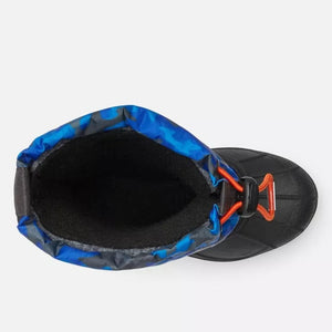 Columbia Winter Boots 12 Big Kid Columbia Big Kids Powderbug Forty Print Boot - Shark, Tangy Orange