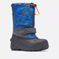 Columbia Winter Boots 12 Big Kid Columbia Big Kids Powderbug Forty Print Boot - Shark, Tangy Orange