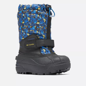 Columbia Winter Boots Columbia Childrens Powderbug Forty Print Boot - Black, Laser Lemon
