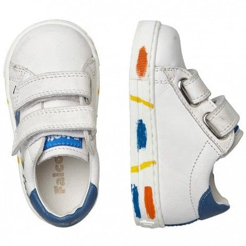 Falcotto Sneaker Falcotto Malito VL - Leather sneakers - White-Light Blue