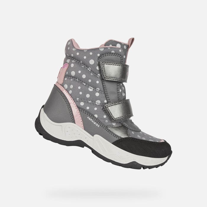 GEOX boots GEOX Girls Sentiero Winter Boots Grey/Rose