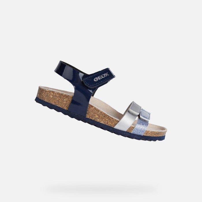 Navy and sale silver sandals