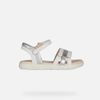 GEOX Sandals GEOX Haiti Girl Sandals White/Silver