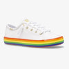 Keds Sneaker 10.5 Little Kids Keds Kickstart Seasonal White Rainbow