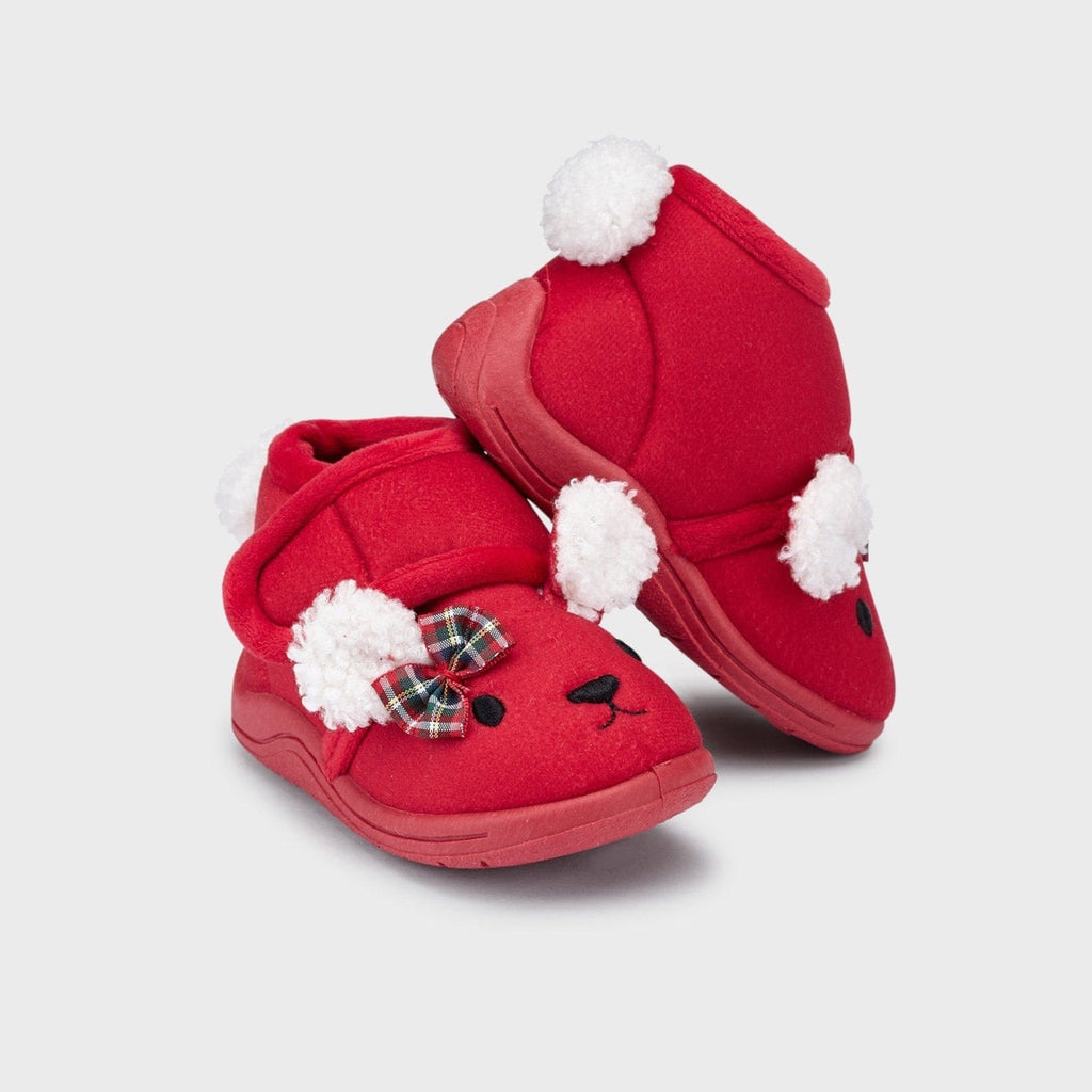 Mayoral Slippers Mayoral Plush Animal Slippers - Red