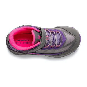 Merrell hiking boots Merrell Big Kid's Moab FST Mid A/C Waterproof Boot Grey/Pink/Purple