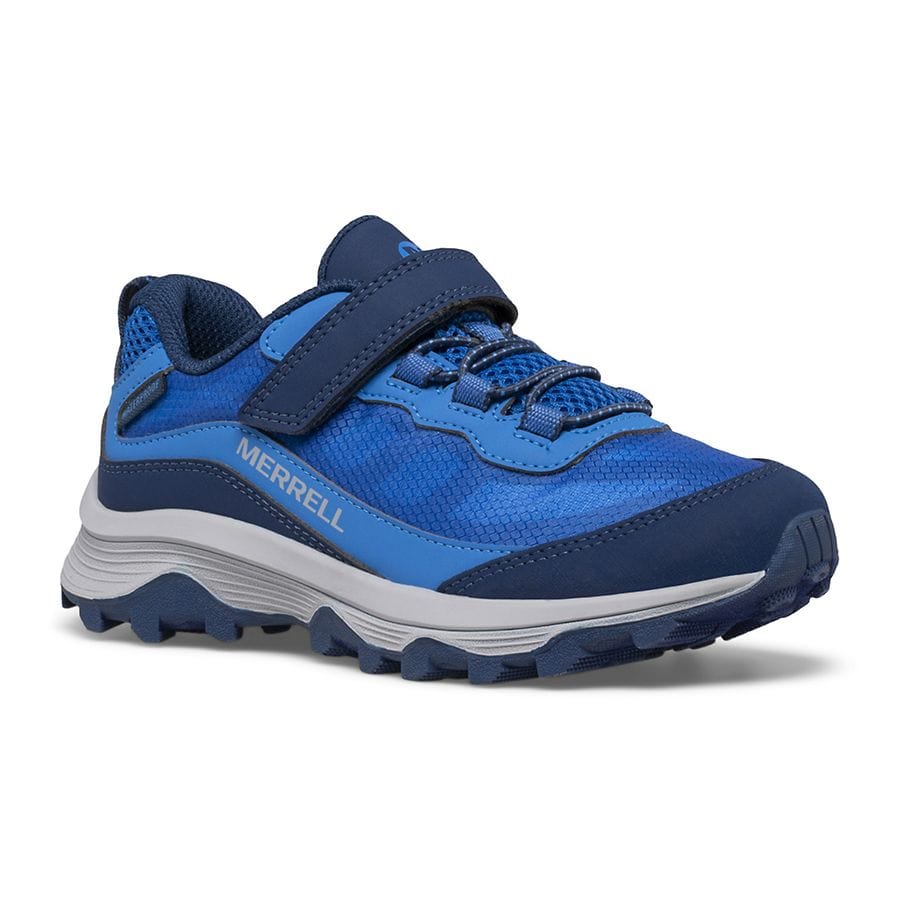 Merrell Hiking Shoes 10.5 Big Kids Merrell Kid's Moab SPD low A/C waterproof - Blue