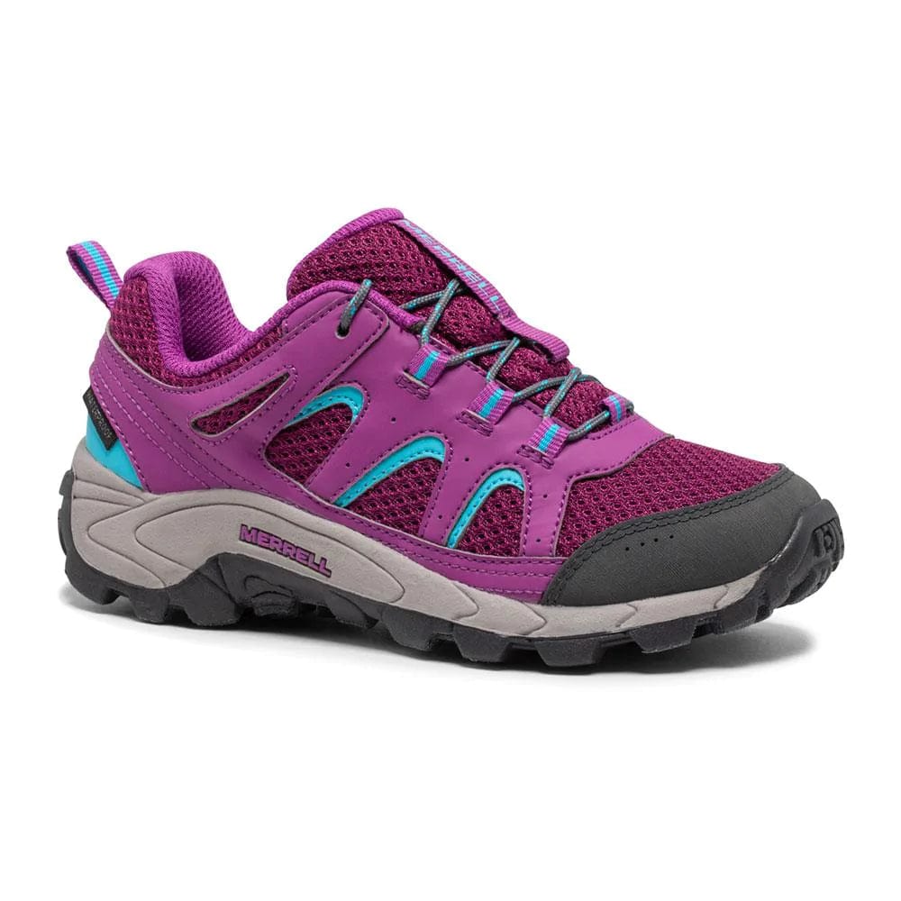 Merrell Hiking Shoes 3 Big Kids Merrell Kid's Oakcreek Low Lace Waterproof Purple/Blue