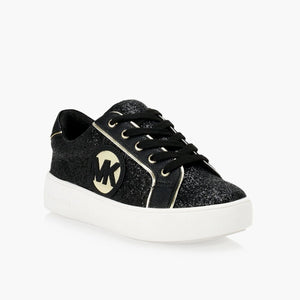 Michael Kors Sneaker 11 Big Kids Michael Kors Jordana Poppy Black Sparkle Runner - Black / Gold