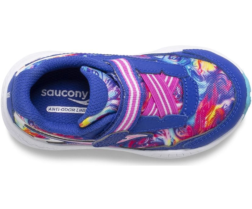 Saucony Little Kids' Ride 10 Jr. Sneaker - Blue/Swirl
