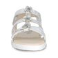 Taxi Taxi Toddlers Flower Sandals Silver