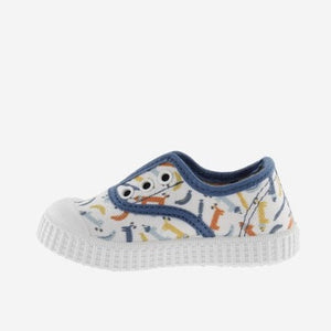 Victoria Mary Jane Victoria Printed canvas elasticated Slipon shoes - Azul